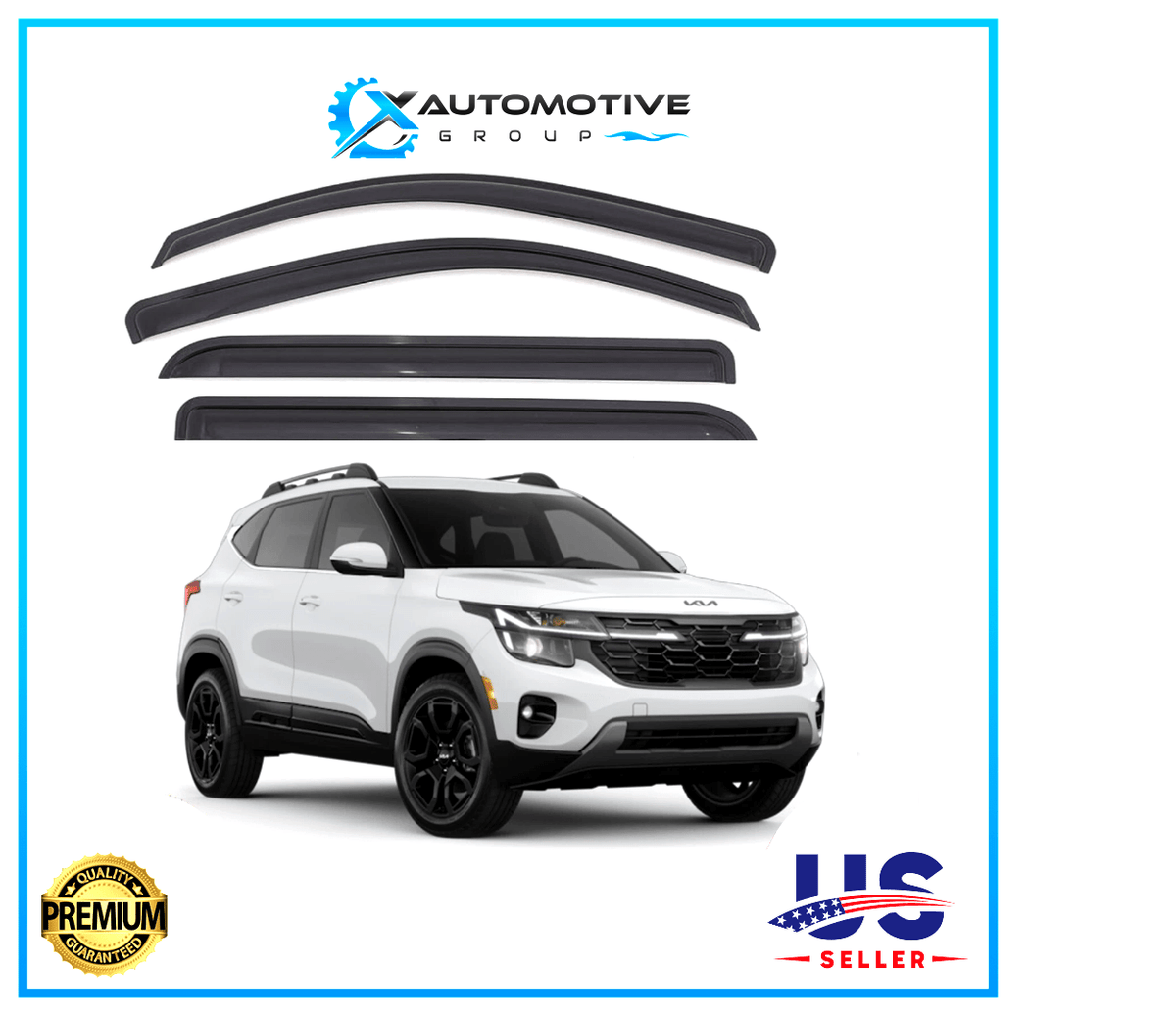 For Kia Seltos 2020-2025 Window Vent Visors Rain Guards Deflectors - XAutomotive GroupFor Kia Seltos 2020-2025 Window Vent Visors Rain Guards DeflectorsWINDOW VENT VISORXAUTOvariant_barcode#Image #1