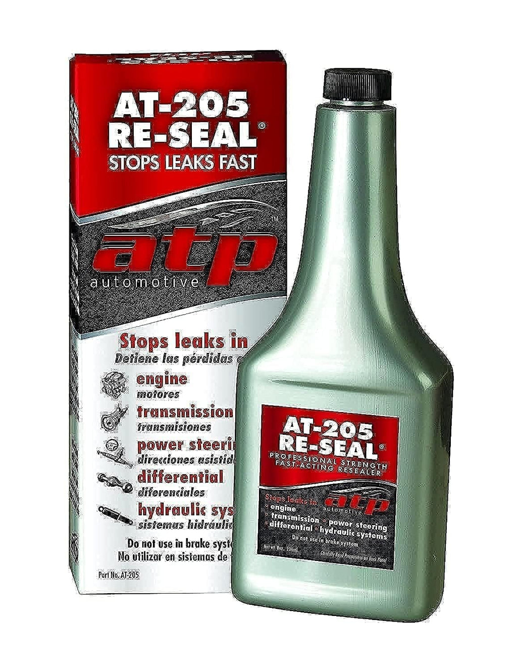 ATP Automotive AT-205 Re-Seal Stops Leaks Fast Engine Transmission 8oz AT205 - XAutomotive GroupATP Automotive AT-205 Re-Seal Stops Leaks Fast Engine Transmission 8oz AT205ATPvariant_barcode#Image #1