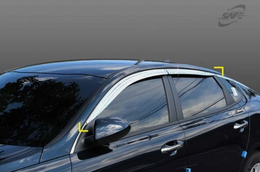Chrome Window Vent Visor Rain Guards Deflectors for KIA RIO HATCHBACK 2012-2017 - XAutomotive GroupChrome Window Vent Visor Rain Guards Deflectors for KIA RIO HATCHBACK 2012-2017XAUTOvariant_barcode#Image #4