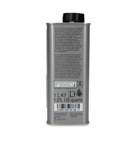 Genuine Mercedes Benz OEM brake fluid Dot 4 Plus MB 331.0 989560511 - XAutomotive GroupGenuine Mercedes Benz OEM brake fluid Dot 4 Plus MB 331.0 989560511Mercedes-Benzvariant_barcode#Image #2