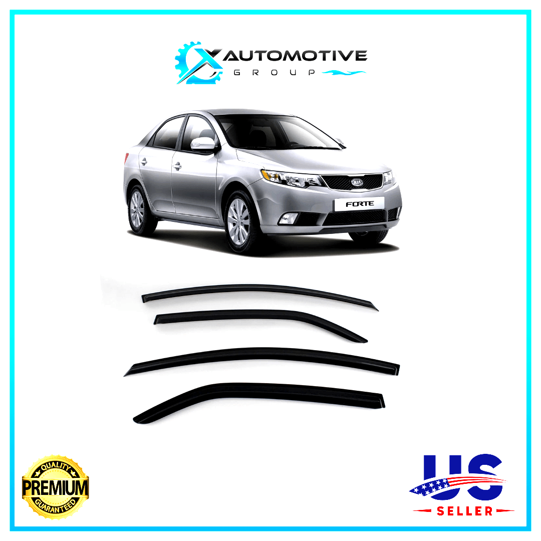 Smoke Window Vent Visors Rain Guard Deflectors For KIA Forte 2008-2012 - XAutomotive GroupSmoke Window Vent Visors Rain Guard Deflectors For KIA Forte 2008-2012WINDOW VENT VISORXAUTOvariant_barcode#Image #1