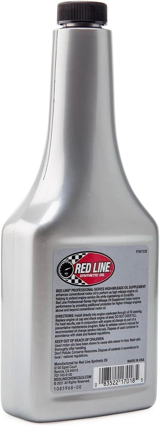 Red Line 17018 Full Synthetic High Mileage Oil Supplement 11oz. - XAutomotive GroupRed Line 17018 Full Synthetic High Mileage Oil Supplement 11oz.Red Linevariant_barcode#Image #2