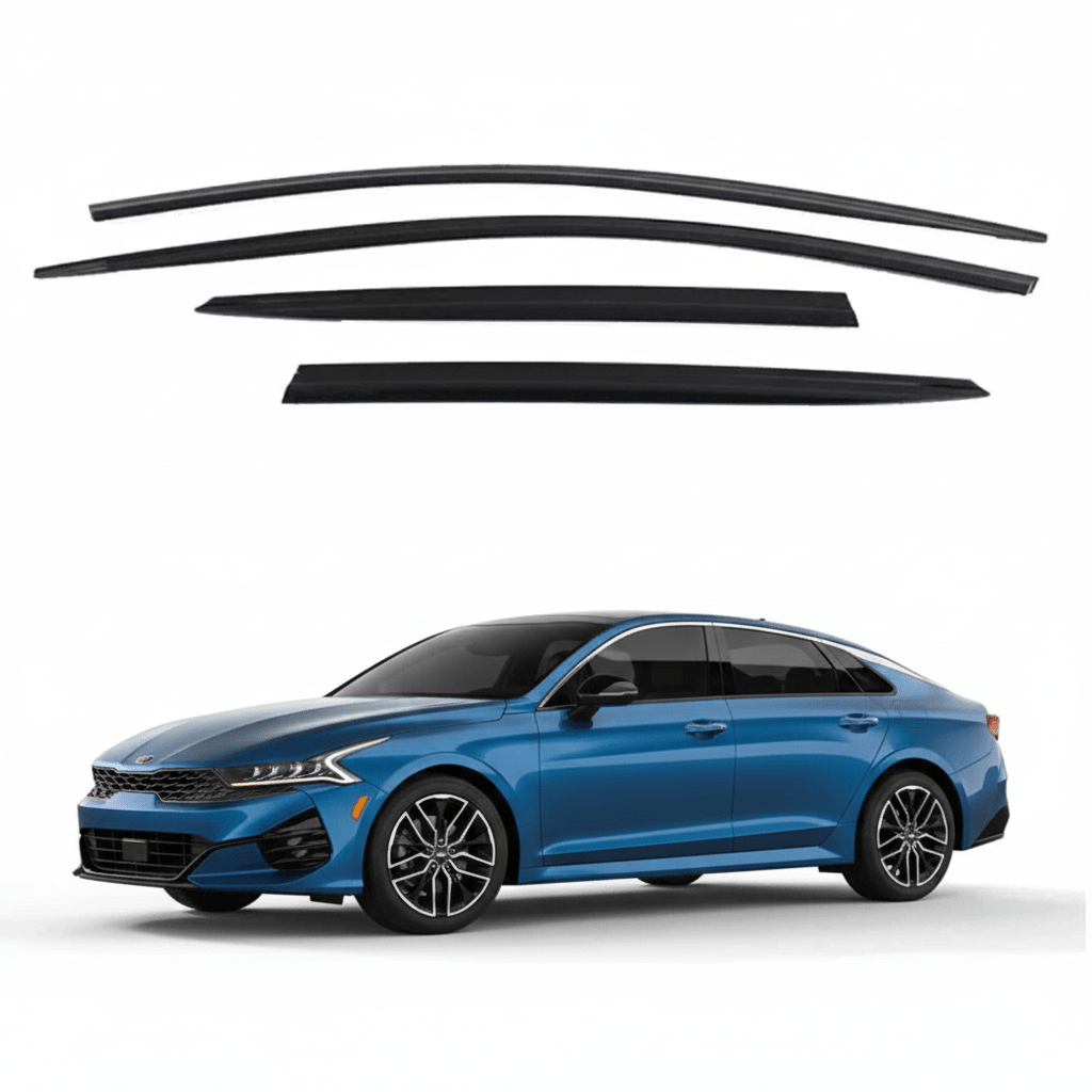 For KIA K5 2021-2024 Window Vent Visors Rain Guard Deflectors - XAutomotive GroupFor KIA K5 2021-2024 Window Vent Visors Rain Guard DeflectorsWINDOW VENT VISORKD Safevariant_barcode#Image #2