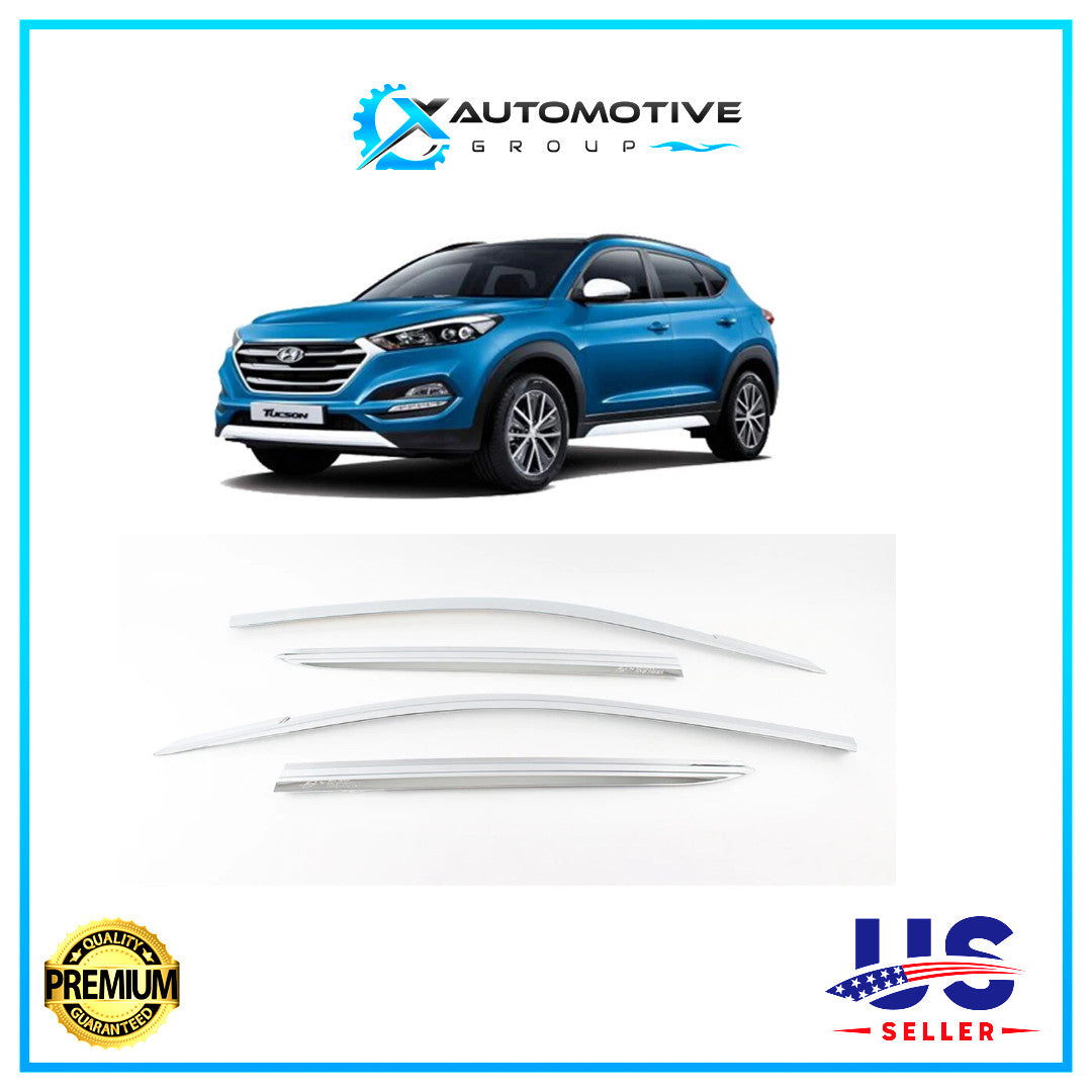For Hyundai Tucson 2016-2019 Chrome Window Visors Rain Guard Window Deflector