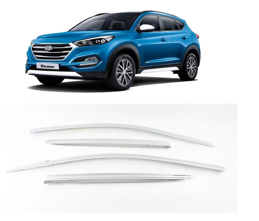 For Hyundai Tucson 2016-2019 Chrome Window Visors Rain Guard Window Deflector